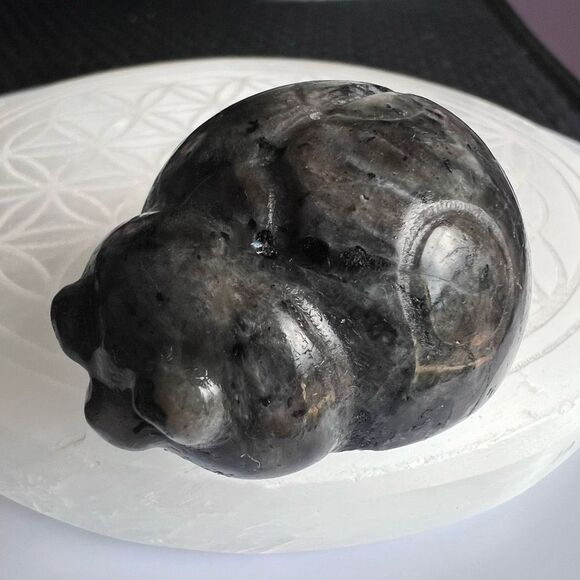 Larvikite Crystal Lady Bug Carving - Picture 8 of 15